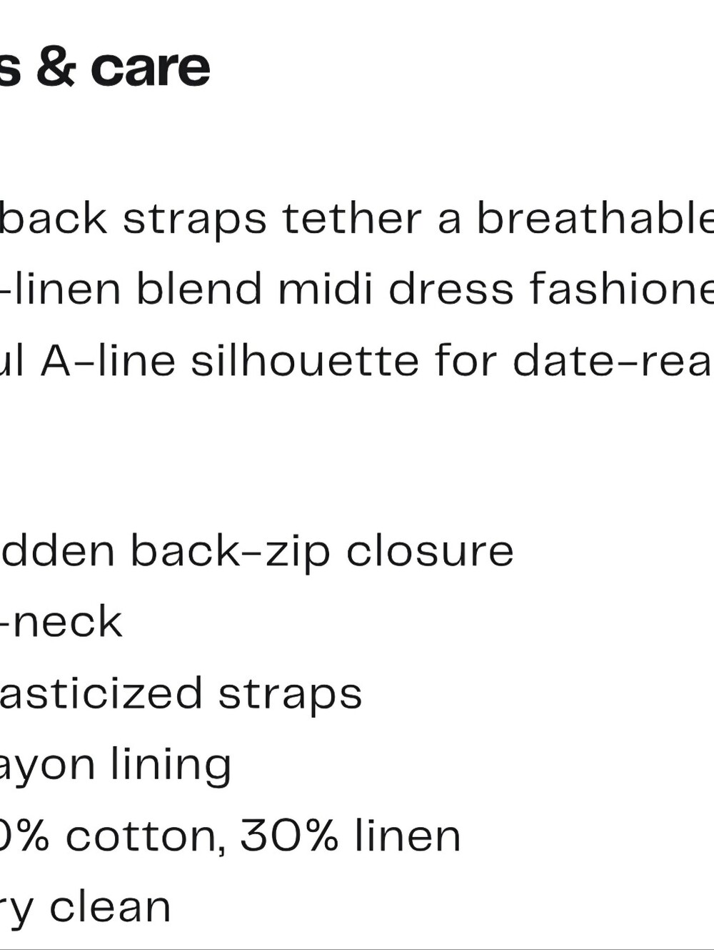 ASTR THE LABEL Black Linen Blend Halter Dress - Picture 3 of 3